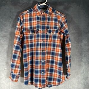 Vintage 70s 80s Backpacker Outdoors cotton Flannel‎ Plaid Button Up Medium